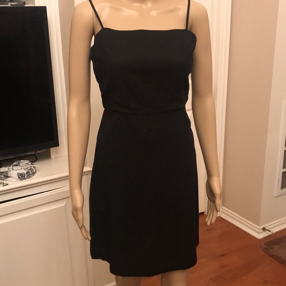 Gianni Bini Eleanor Black Square Neck Sleeveless Mini Dress Size M - Picture 6 of 8